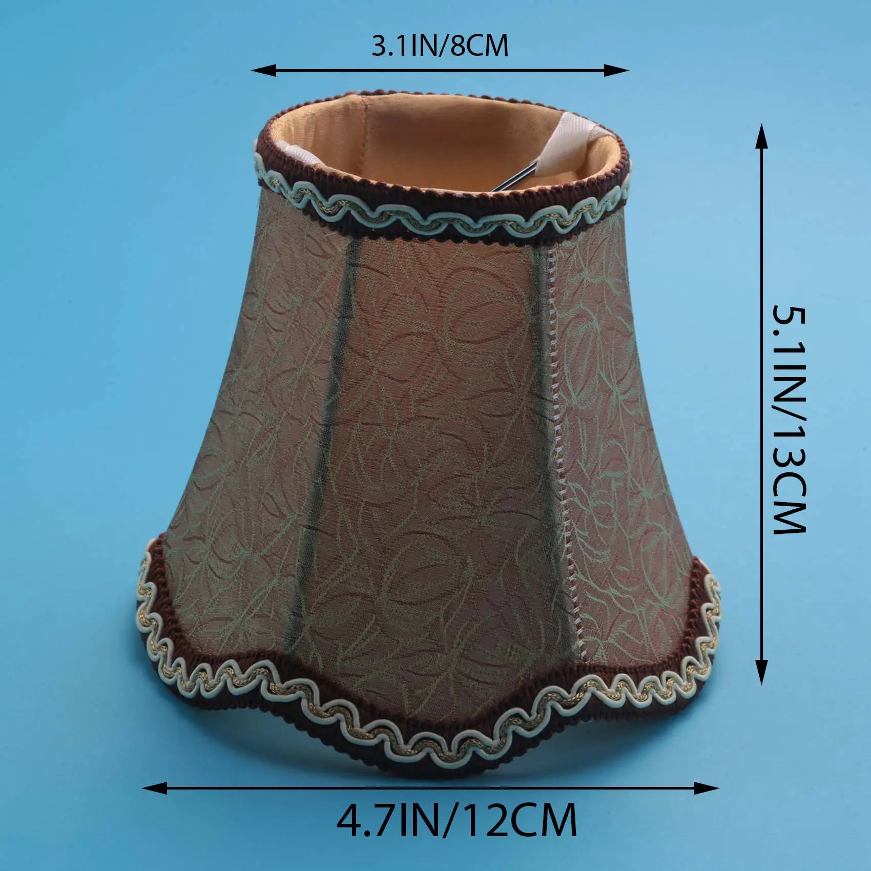 Chandelier Lamp Shades Fabric Cloth Clip On Light Shades Lamp Cover Drum Shade Lampshade Bulb Cover For Floor Lamp 13Cm