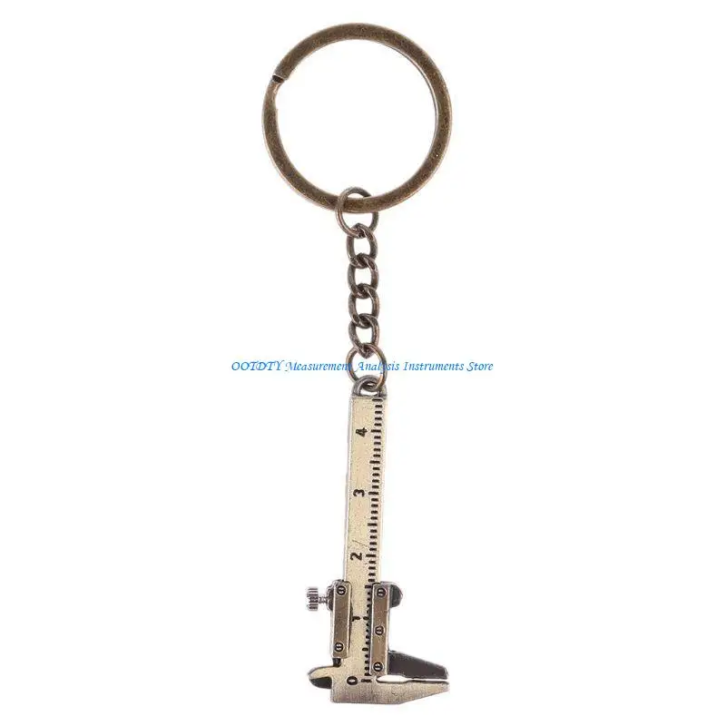 367D Portable Mini Vernier Caliper Measure Tools for Key Chain Zinc Alloy Calipers Gauge Slide Ruler for Key Ring Woodworking
