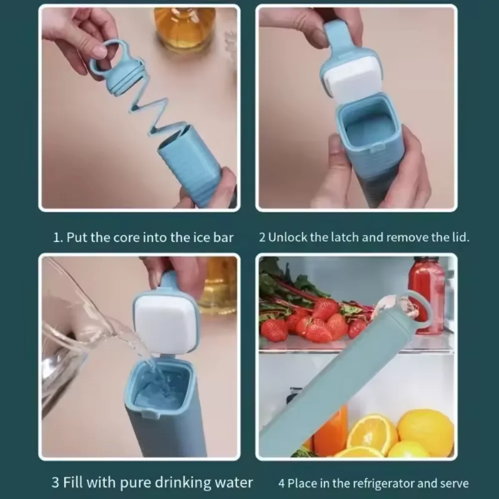 Collapsible Ice Cube Tray Portable Foldable Ice Maker Easy R