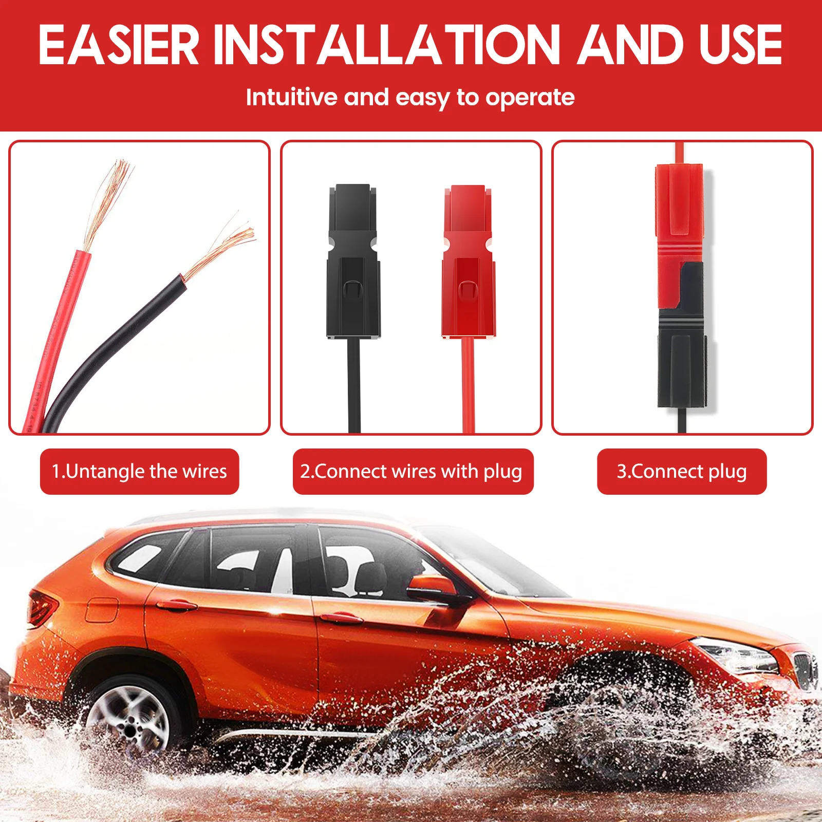 120 قطعة 15A/30A/45 أمبير القطب الطاقة أحمر أسود موصلات عدة ل أندرسون نمط المقابس البحرية موصل الطاقة محطات النحاس