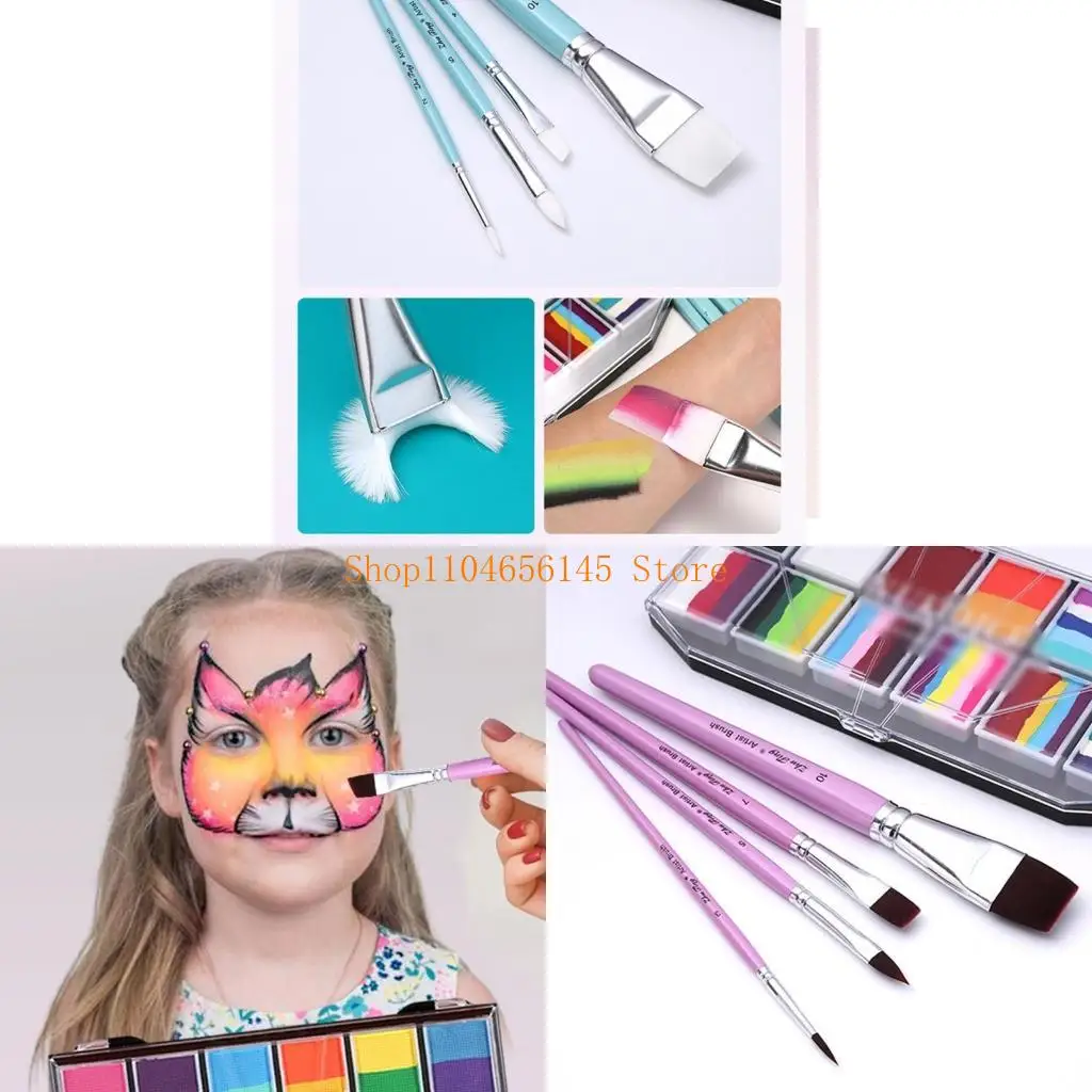 5asd 10x Paint Brushes Set Artist Paintbrushes Watercolor Acrylic Paint Brushes