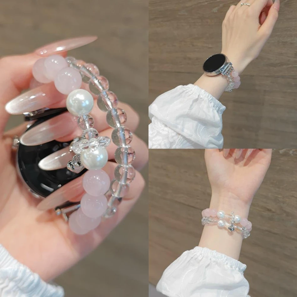 18/20/22mm Fashion Crystal Stone Bracelet Band For Samsung Galaxy Watch 7 6 5 4 Strap Huawei Watch GT5/4 Pro 41/46mm Watchband