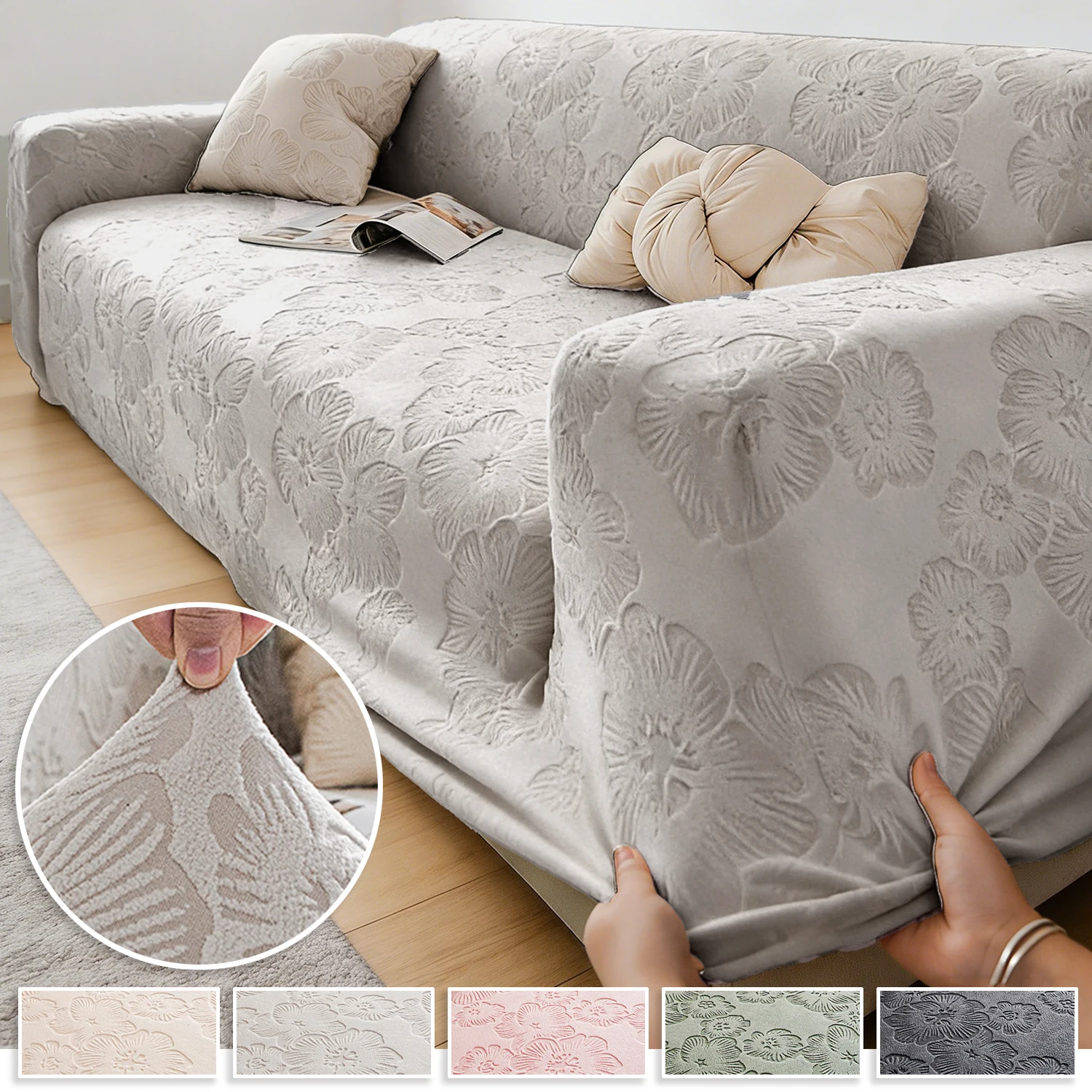 

Эластичный жаккардовый чехол для дивана на 1/2/3/4 места, стрейч-чехол для секционного L-образного дивана, угловой чехол для гостиной