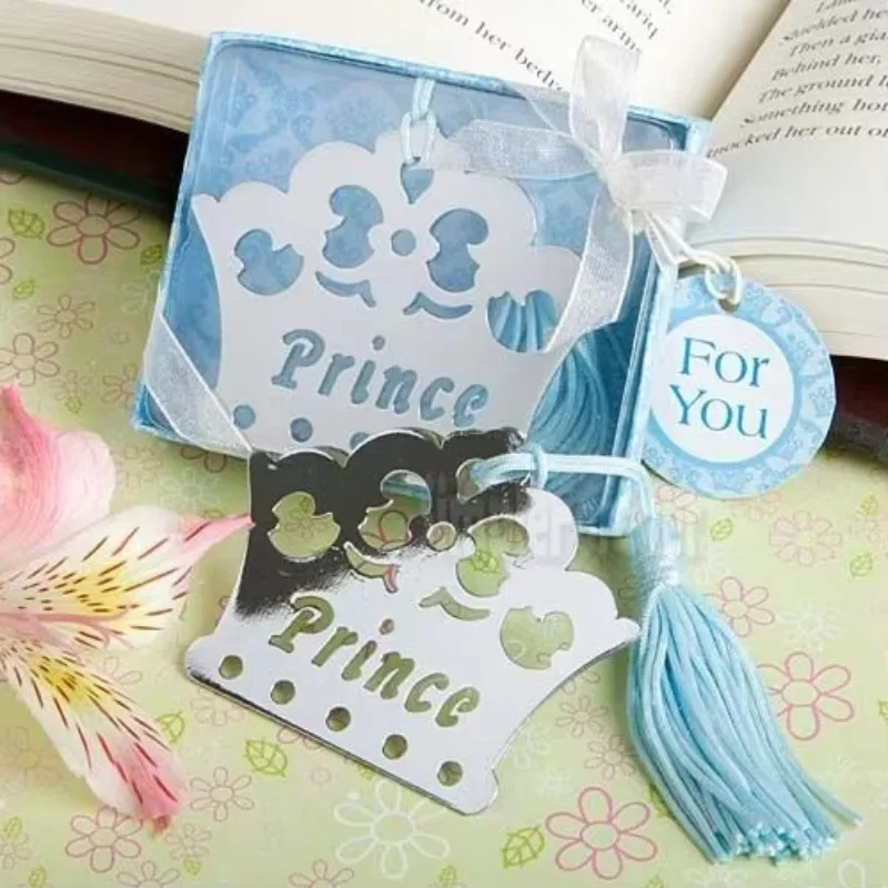 200pcs Princess / Prince Crown Bookmark Wedding Party Favor Birthday Souvenirs Gifts for Guests Baby Shower Birthday Decor