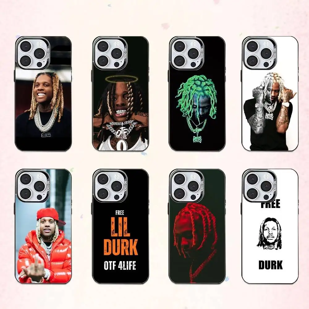 

Cool Rapper L-Lil D-Durk Phone Case For iPhone17,16,15,14,13,12,11 Plus,Pro Max Colored Silver Plated Inside Cover