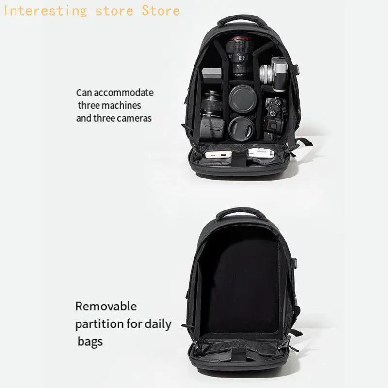 Water-Resistant Camera Backpack with 900D Coated Fabric Exterior Shoulder Bag 55KC