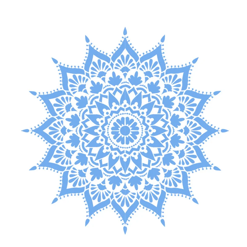 4pcs Kawaii Mandala Hollow Lace Ruler Stencil DIY Layering Scrapbooking Coloring Embossing Decoration Painting Templates 20*20cm image 6