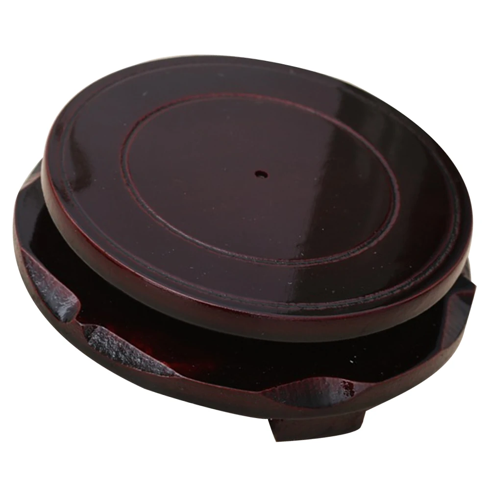 

Rotating Base Ornament Round Wood Display Stand for Mini Bonsai Statue Craft Desk Rack Plant Pot Holder Wooden Riser Room