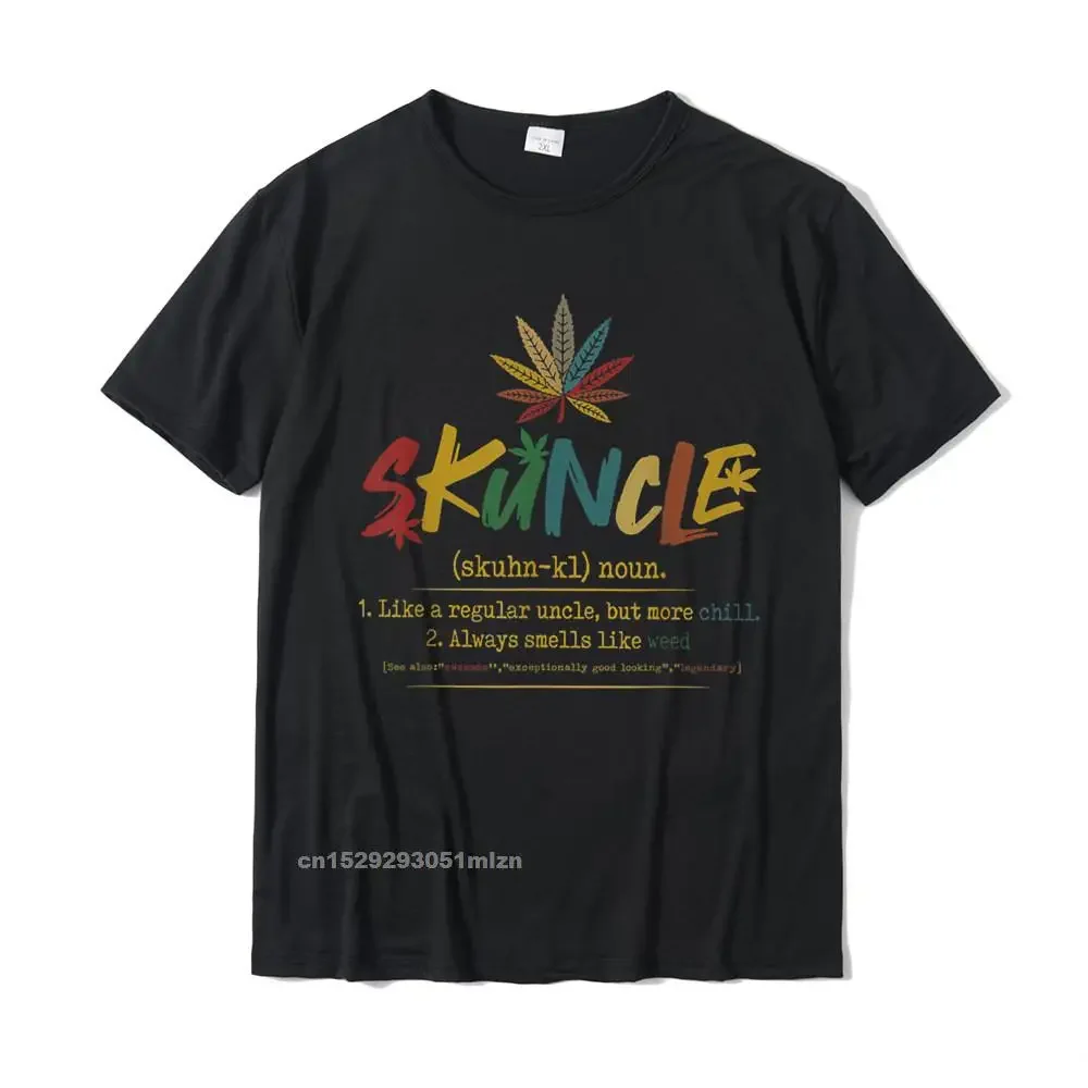 

Skunkle Like A Regular Uncle But More Chill Weed Plant T-Shirt On Sale Men's Tops & Tees Funny Top T-Shirts Cotton Casual