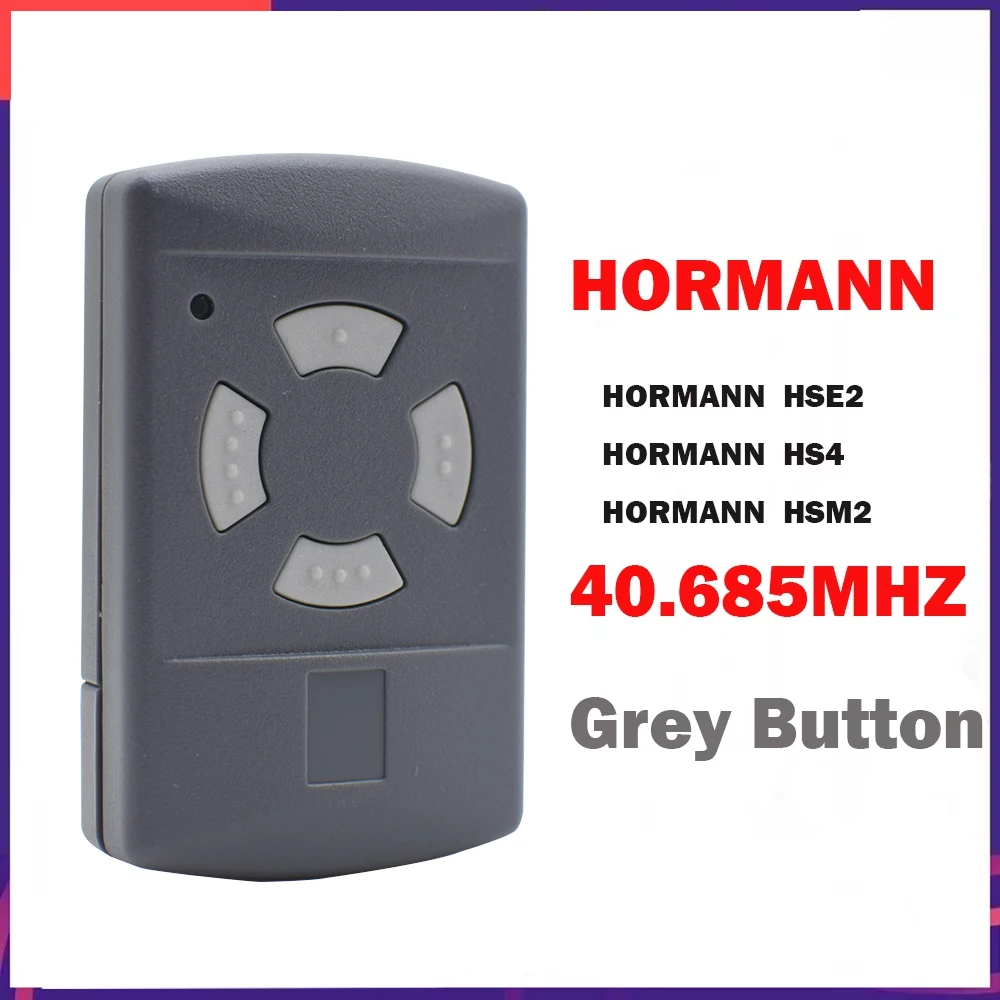 Hormann 게이트 컨트롤러 오프너, 40.685MHz, HSM2, HSM4, HSE2, HS2, 리모컨, 4 채널 그레이 단추, 40MHz 클론
