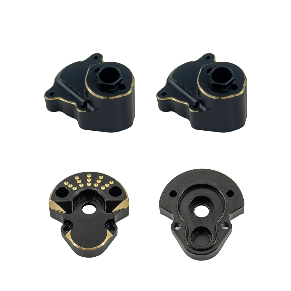 Revestimento de bronze traseiro externo e interno portal habitação 70.3g preto para redcat ascent-18 rc carro atualização peças crawler acessórios 1/18