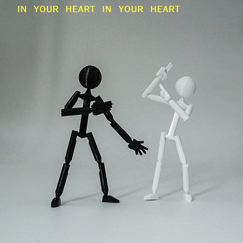 Multi-Jointed Multi Joint Stickman Toy Movable 3D Printing 3D Printed Mannequin Novelty Action Figure Stickman Assembled Robot