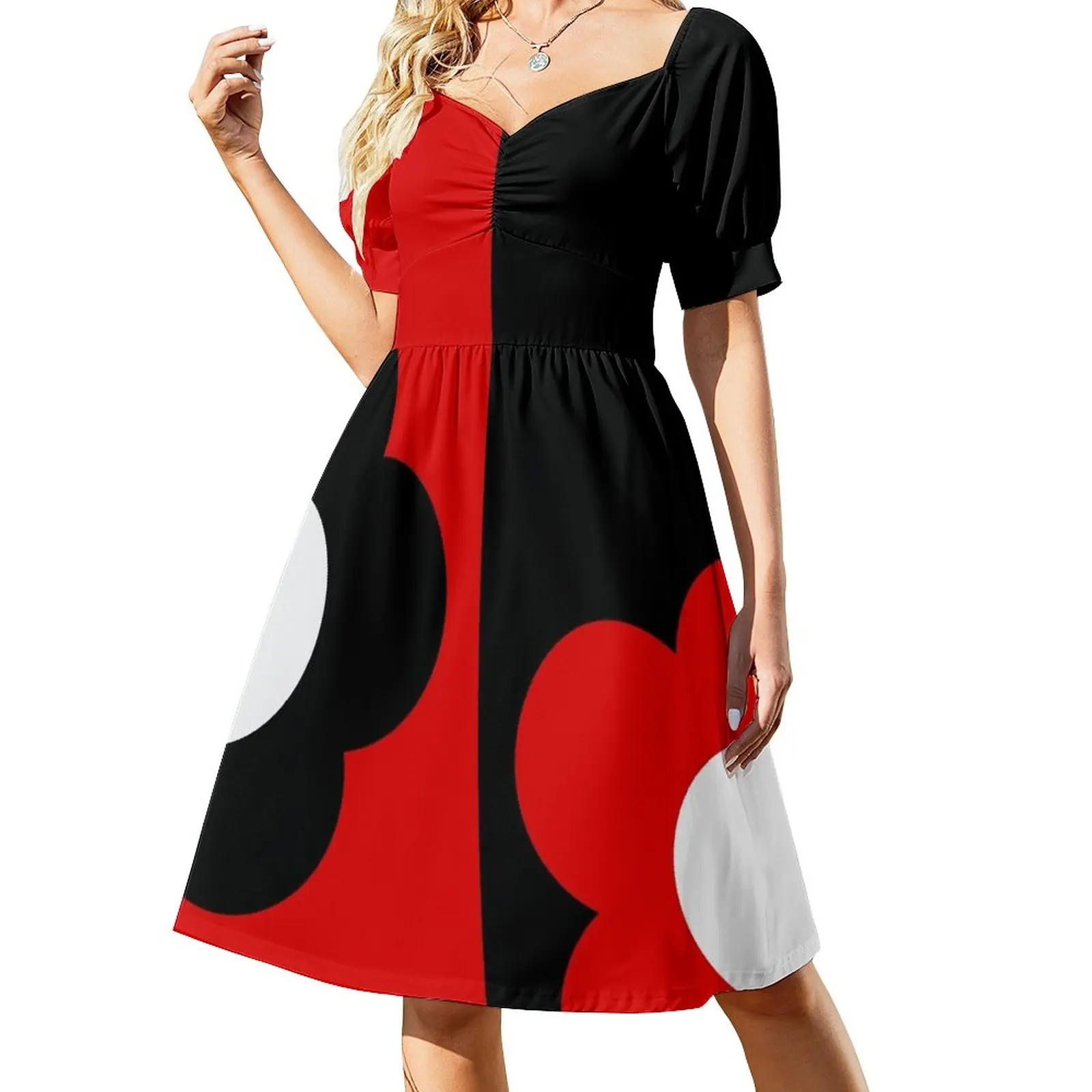 

Retro Red and Black Flowers Sleeveless Dress women's clothing trend 2023 Womens dresses