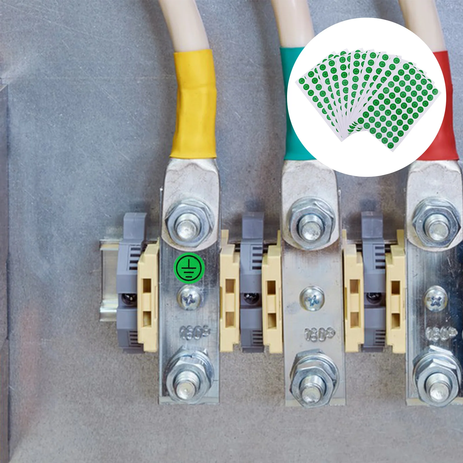 10 Pcs Ground Wire Identification Sticker Danger Warning Stickers Desk Signs Electric Fence Indicator Light Signage Accessories