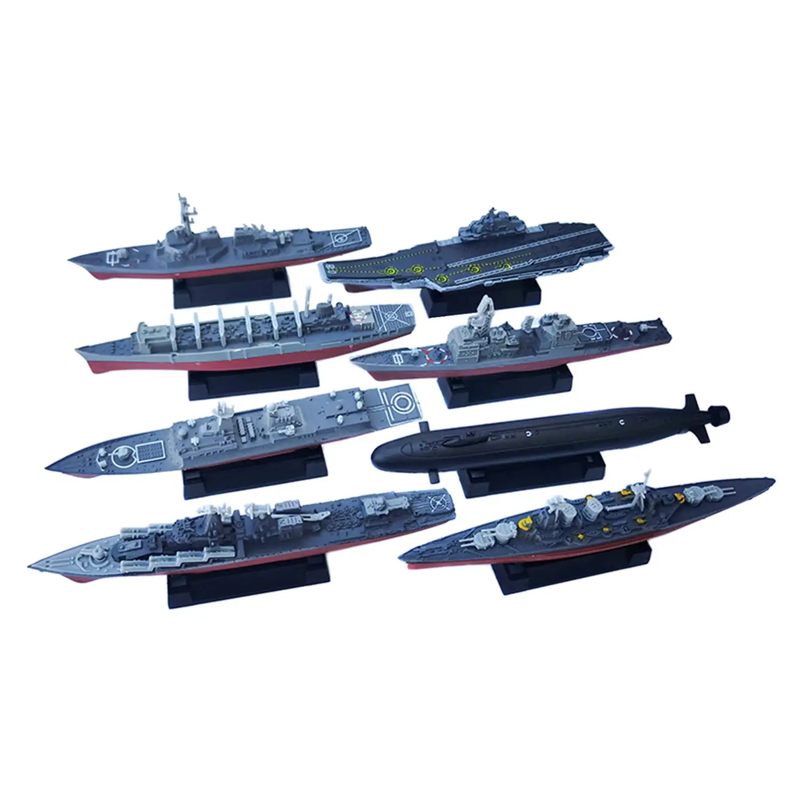 8 Pieces Warship Model Toy Aircraft Model for Adults Children Girls