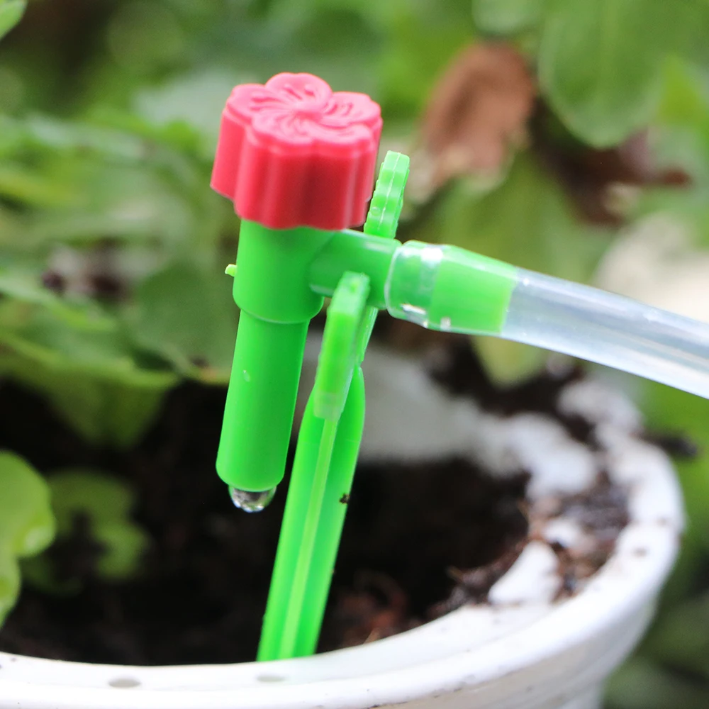 

Домашний сад 1/4 "прозрачный шланг из ПВХ, система капельного орошения для растений бонсай, регулирующий клапан, регулируемая капельница, комплект для полива