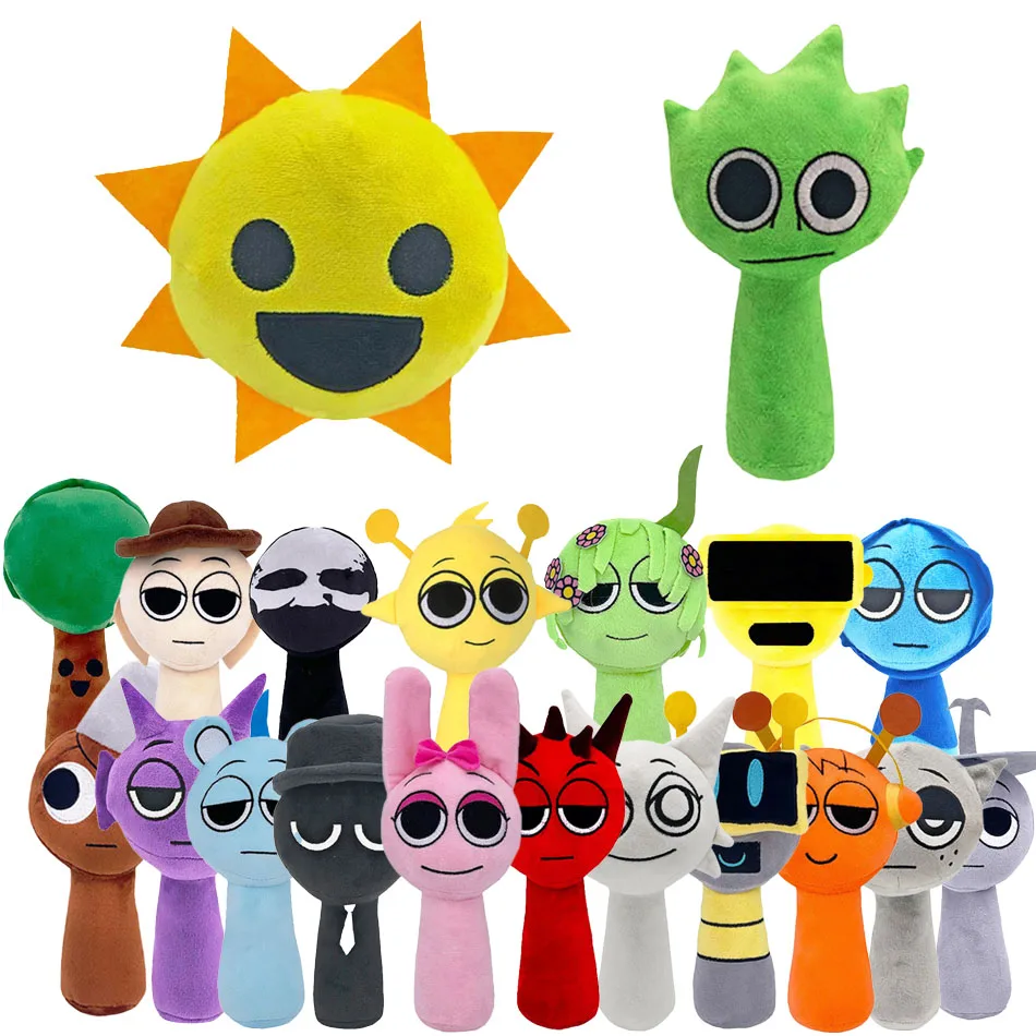 Sprunki Plush Toys Sprunki Incredibox Plush Doll Sprunki Game Cartoon Pillow Kids Birthday Gifts Stuffed Dolls Christmas Gift