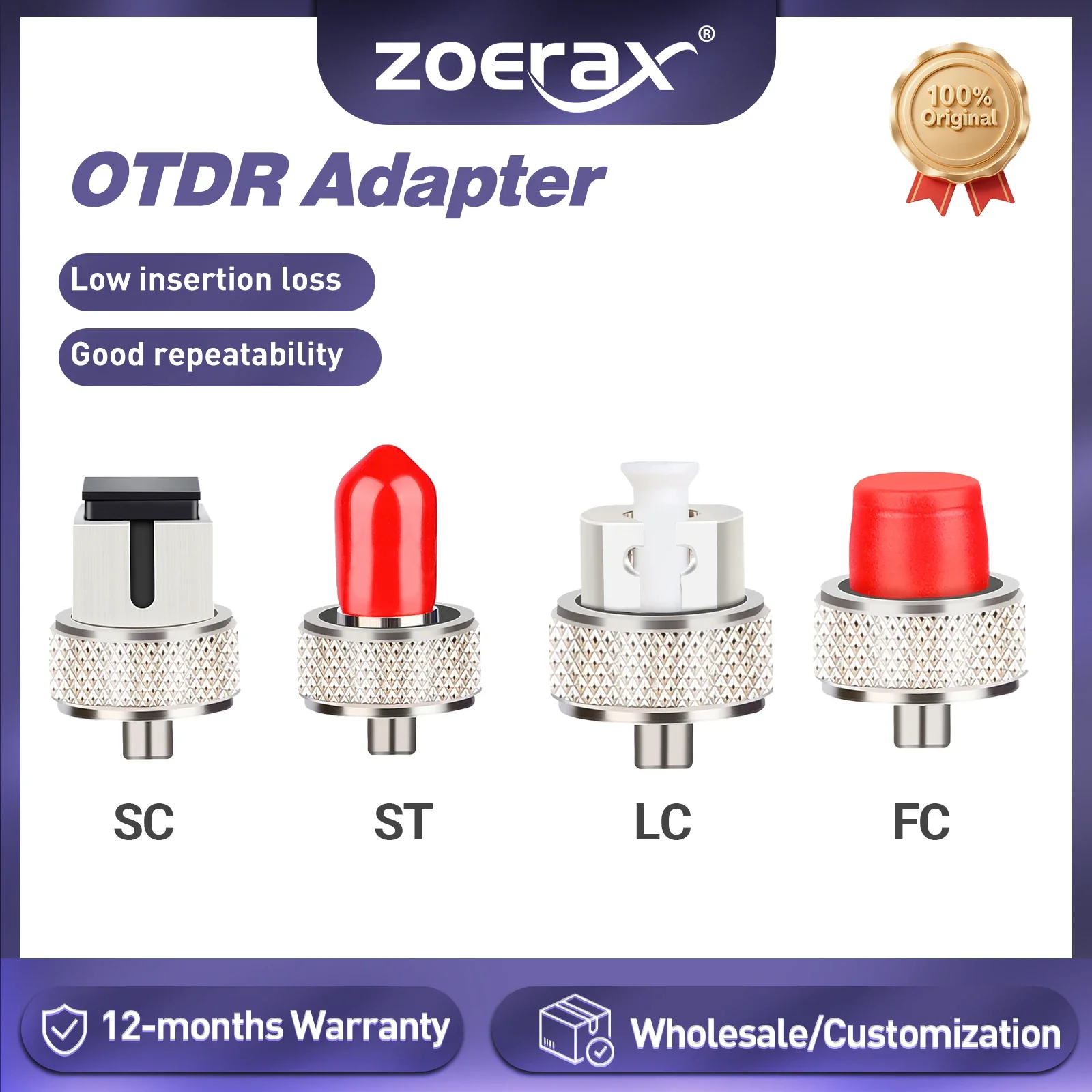 

ZoeRax OTDR Transfer Connector FC ST SC LC Adaptor OTDR Fiber for Optical Time Domain Reflectometer Fiber Adapter