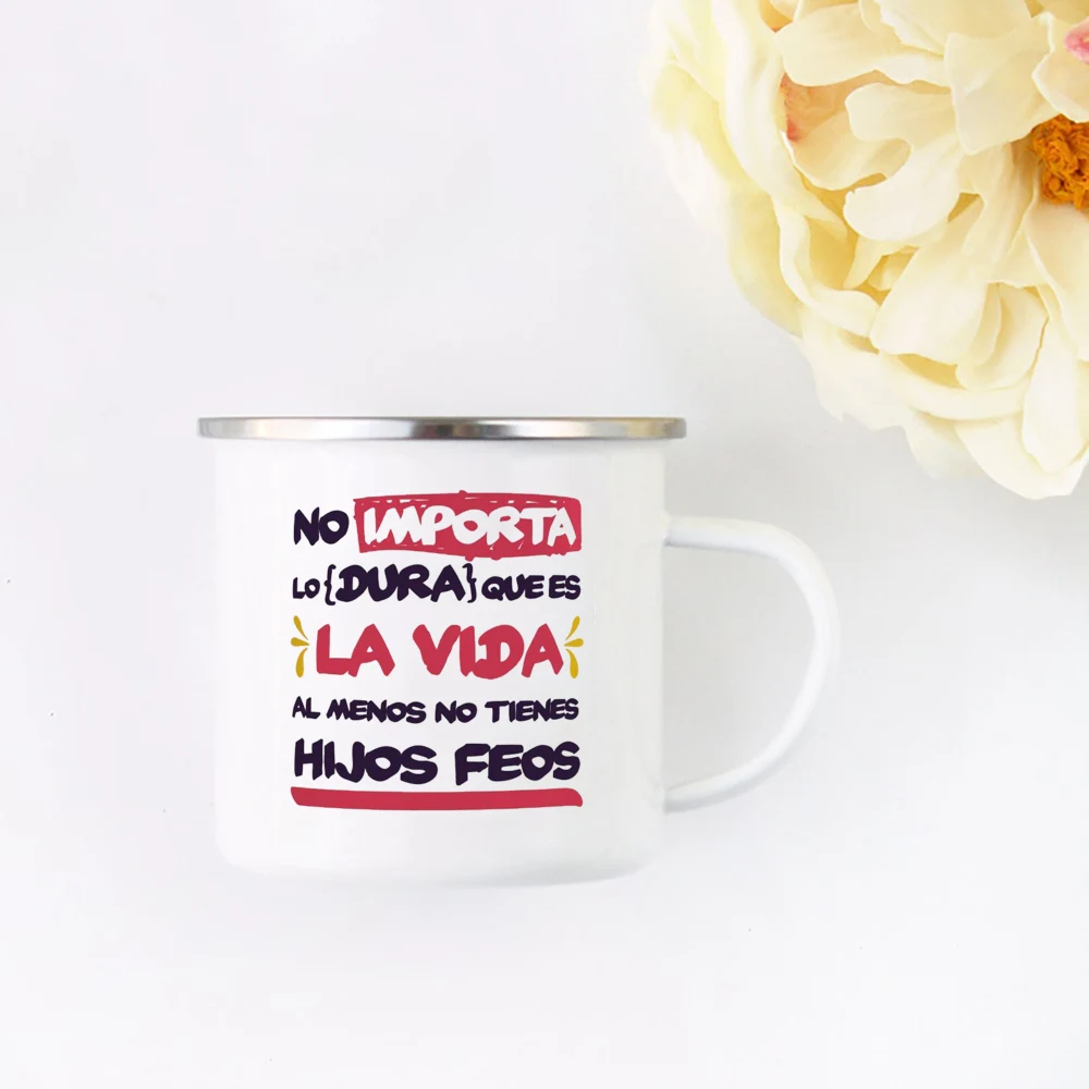 Gifts for Mom Enamel Coffee Mug You Are The Best Mother in The World Printed Cup Your Favorite Best Birthday Gifts for Mom