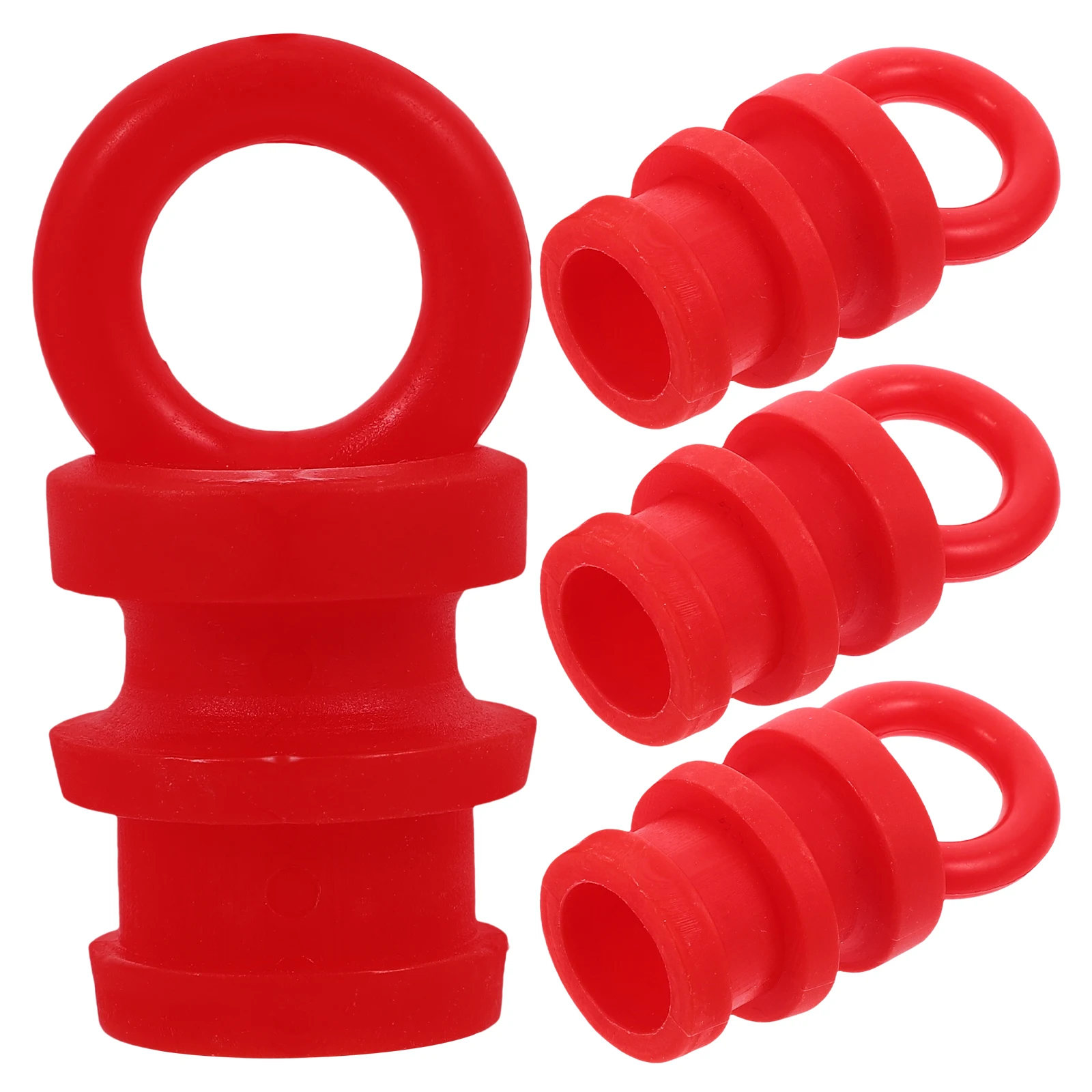 4 ชิ้นสีฟ้าสีดํา PE คําเตือนคอลัมน์หมวก Cones ความปลอดภัยการจราจรกรวยแถบสะท้อนแสงหัวเข็มขัดแหวนแผนที่สิ่งอํานวยความสะดวกอุปกรณ์เสริม