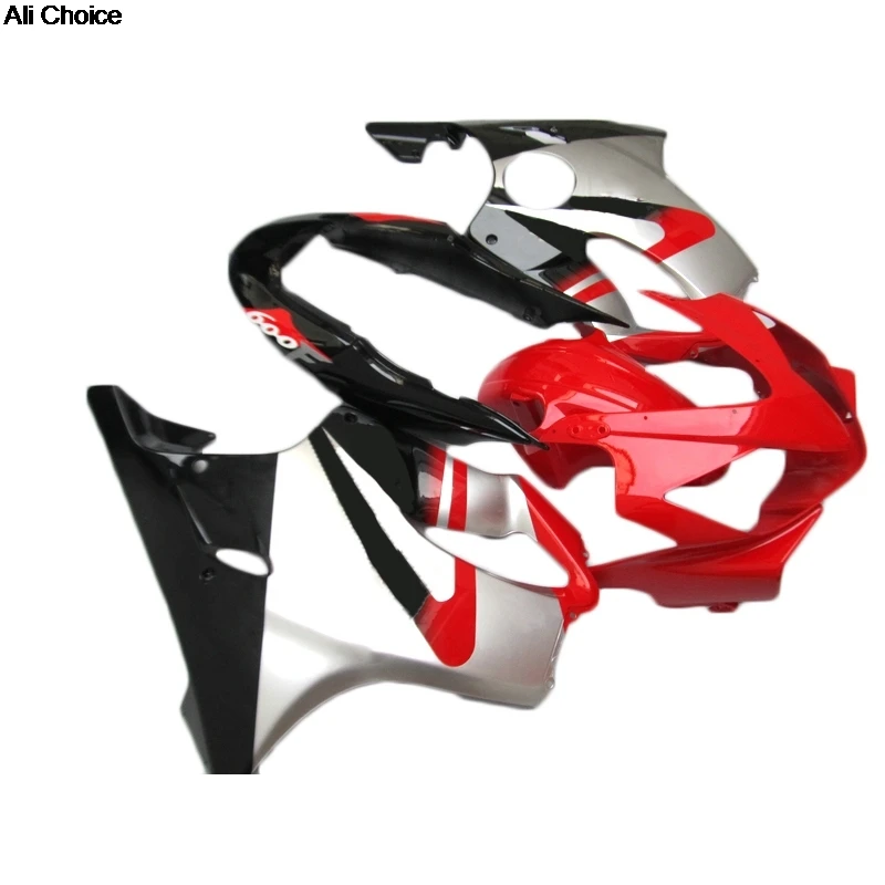 Rebuild Bodywork Fairings For Honda CBR600 F4i cbr 600 f4i 2001 2002 2003 Red Silver  fairing kit 01 02 03 72