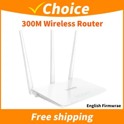 Choice Tenda F3 300Mbps Wireless Routers Easy Setup English System Wifi Router 3 5dBi External Antennas Home Router