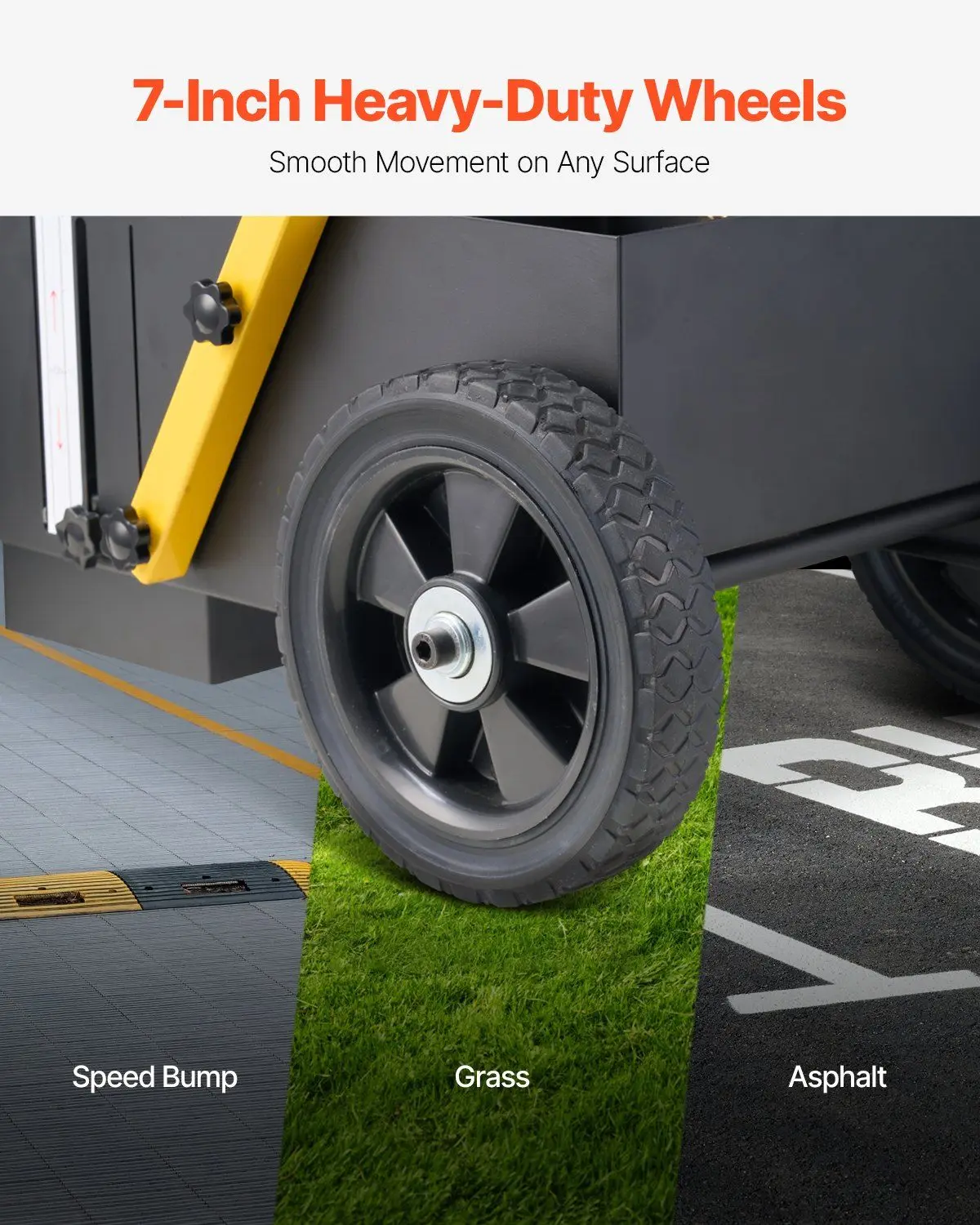 Striping Line Marking Machine 24 x 13 x 35.4 in 4-Wheel Striping Machine Black