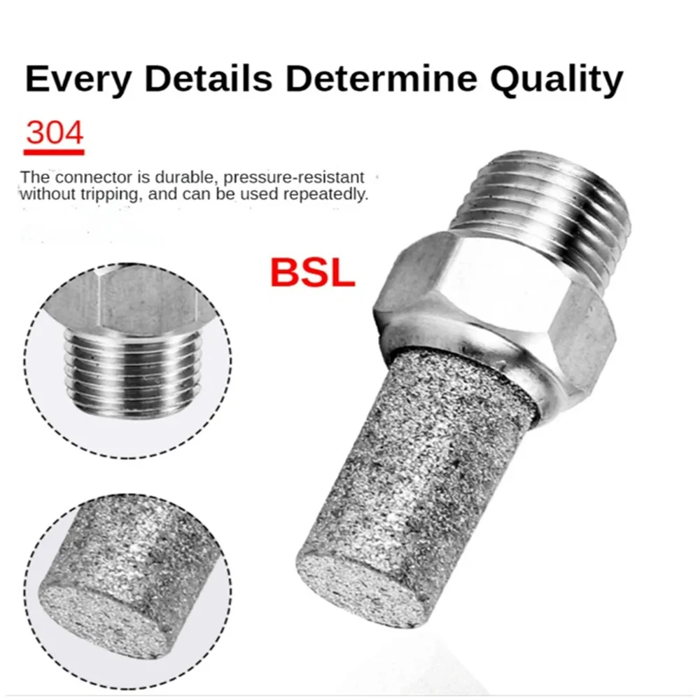 304 stainless steel muffler pagoda BSL flat pneumatic mute connector