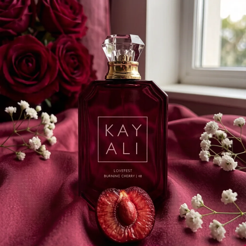 

KAYALI Lovefest Burning Cherry 48 EDP Perfume, Intense Cherry Praline Fruity Woody Fragrance, Long Lasting Luxury Unisex Scent