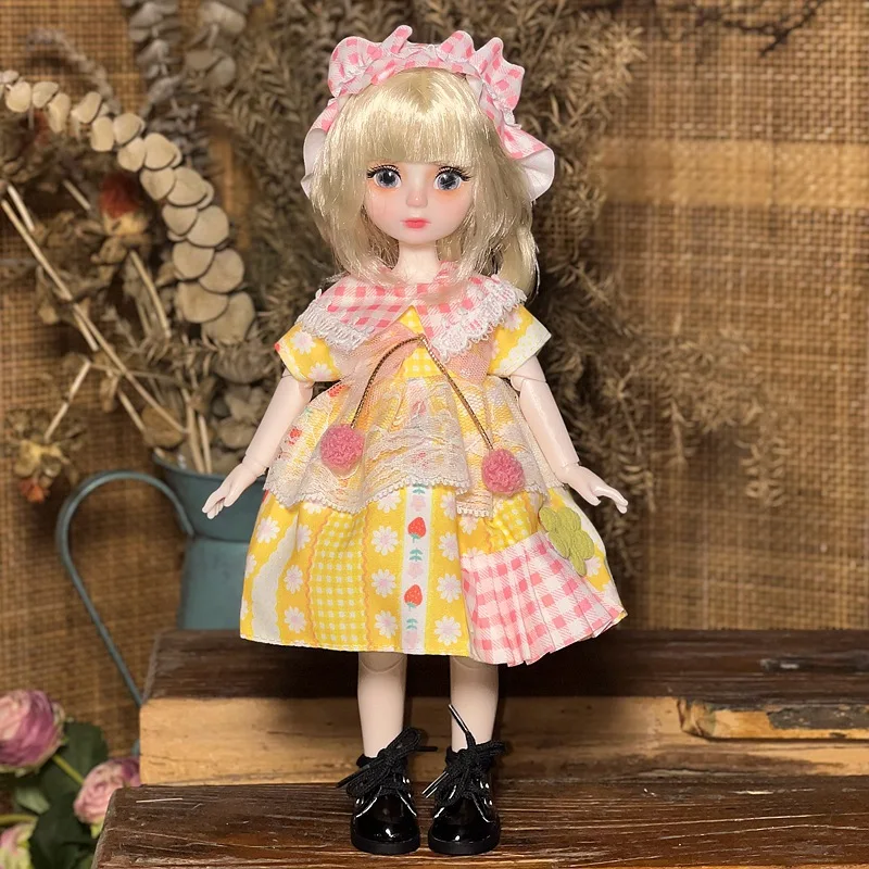 1/6 BJD pop 12 inch kogelgewricht lichaam met volledige outfit set – 20 gewrichten Lolita verkleedkleding voor doe-het-zelf aangepaste modepoppen
