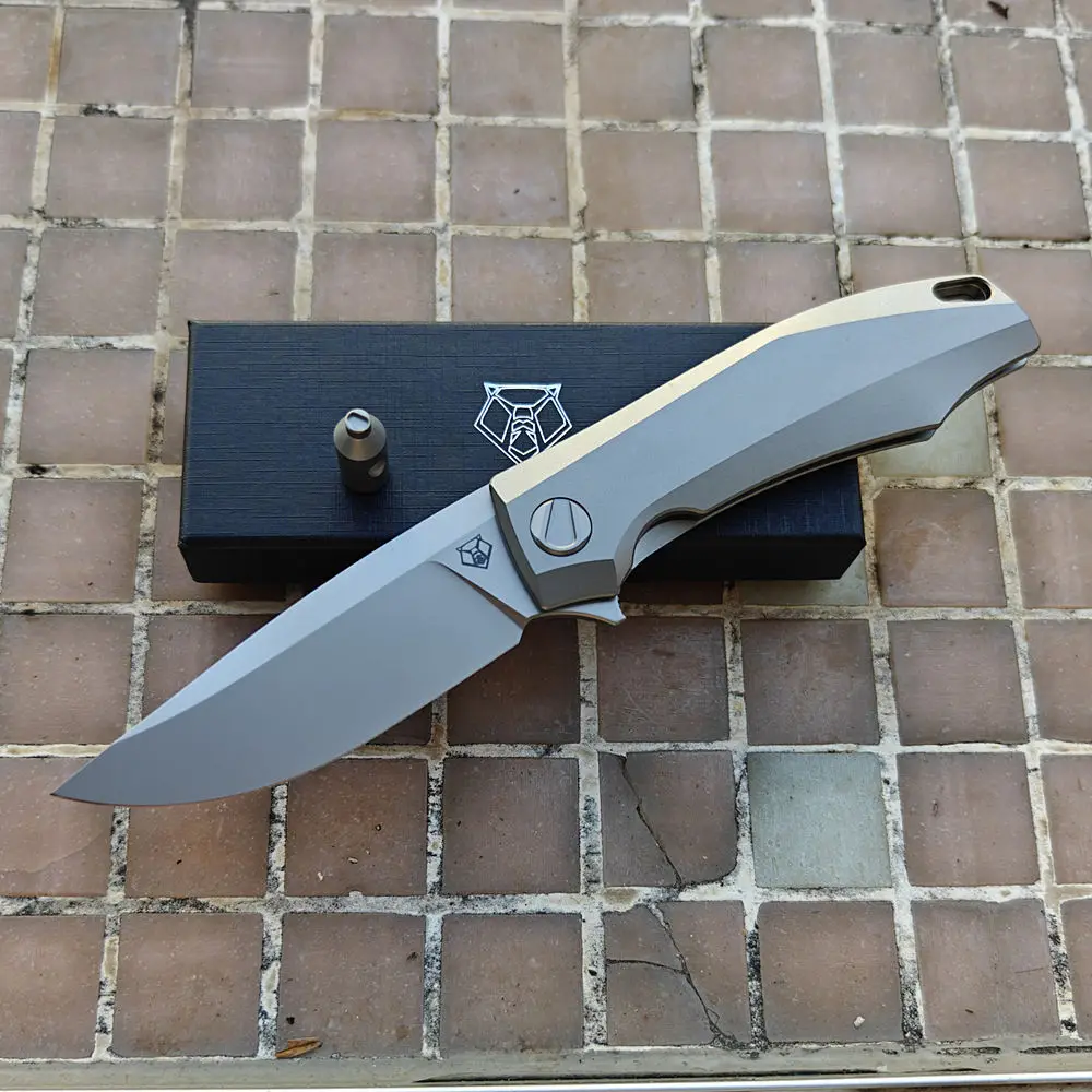 Lei Made Shirogorov Charles Marlowe RKMP Titanium EDC Tool Camp Fruit Outdoor Mark M390 Logo Kitchen Dinner Hike Utility Knife