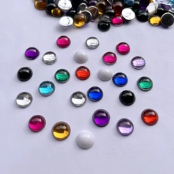 100 pcs/2000 pcs of beautiful color 10mm semi-circular phone case decoration flat back DIY jewelry decoration crystal rhinestone