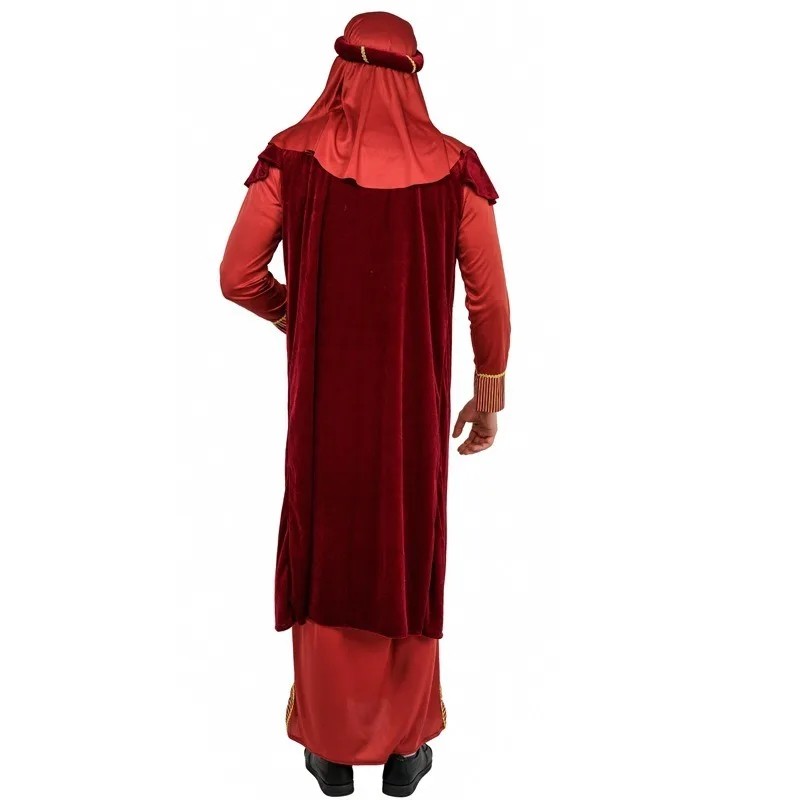 زي عيد الميلاد للبالغين للرجال العربيات لكبار السن، زي أداء المسرح #5