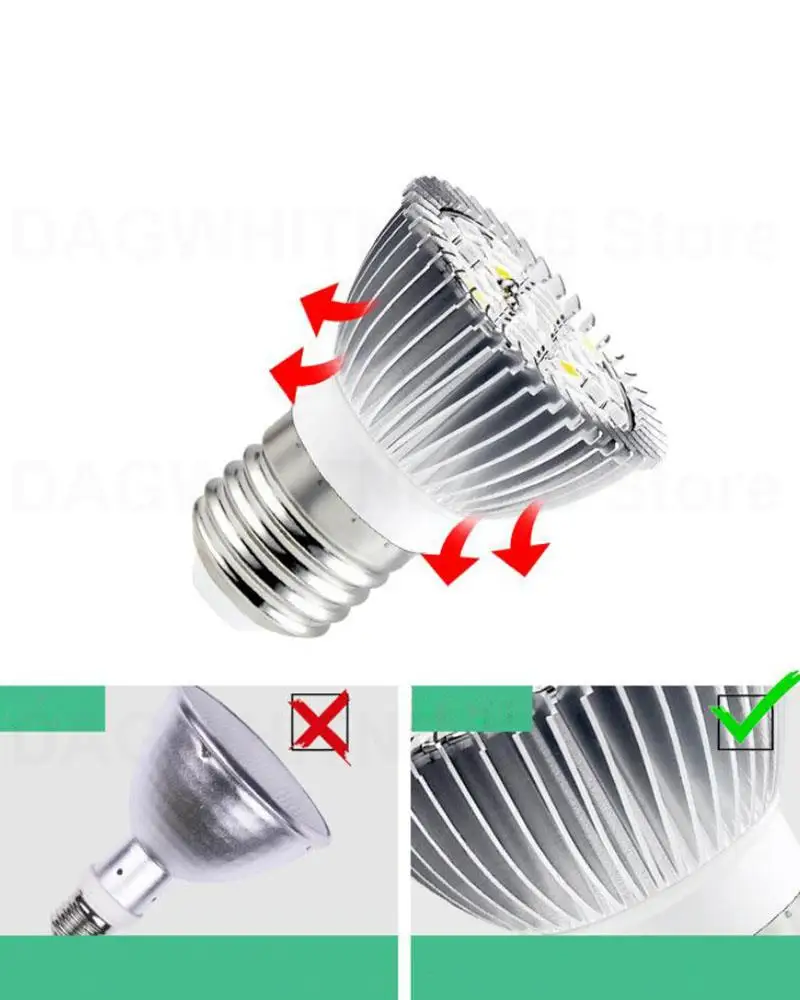 40 150 200 LED plant Grow Light Full Spectrum Sunlike E27 lamp Bulb Aluminum For Indoor Hydroponics Flowers Growing Lamp U26