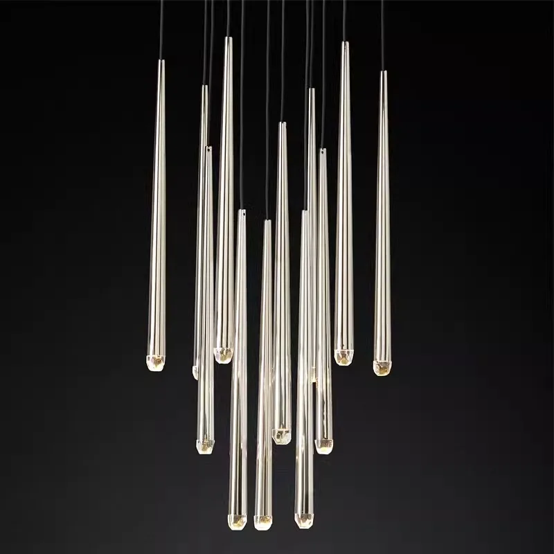 

2023 Trendy American Classic Crystal Chrome Chandelier Lighting Lustre Hanging Lamps Suspension Luminaire Lampen For Living Room