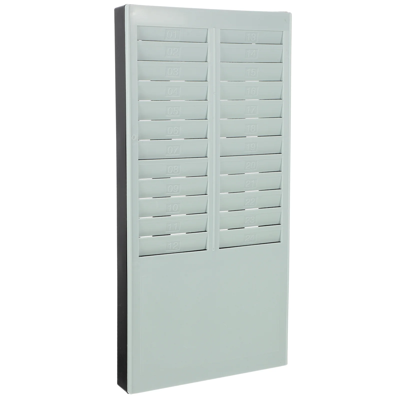 24- Attendance Card Holder for Office Cards Holders Plastic Rack Clock Supplies Machine Slot Wall Mount Staff