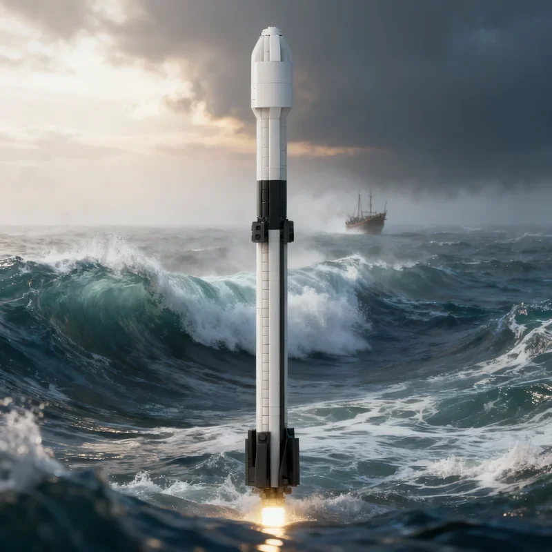 

192pcs MOC Space Falcon 9 1 Scale Model Building Blocks Architecture DIY Creative Education Toys Idea Festival Gifts Brick
