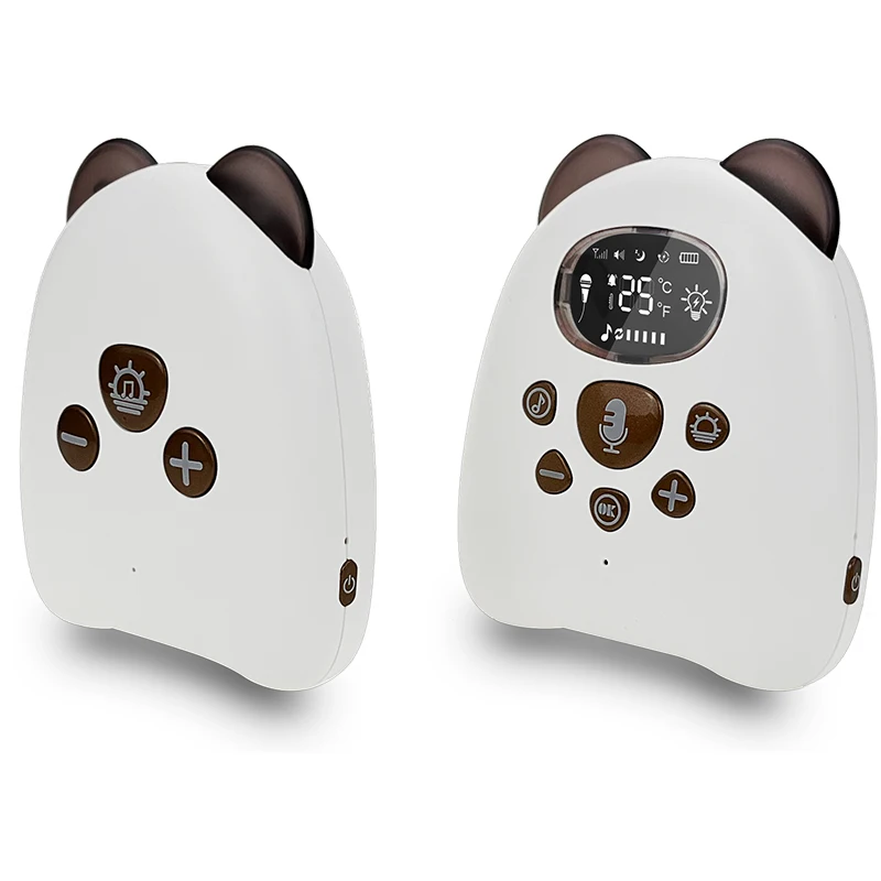 

2.4Ghz Wireless Long Range Voice Intercom Baby Monitor Audio Sender Reciever Lullaby Temperature Display Nanny Cam