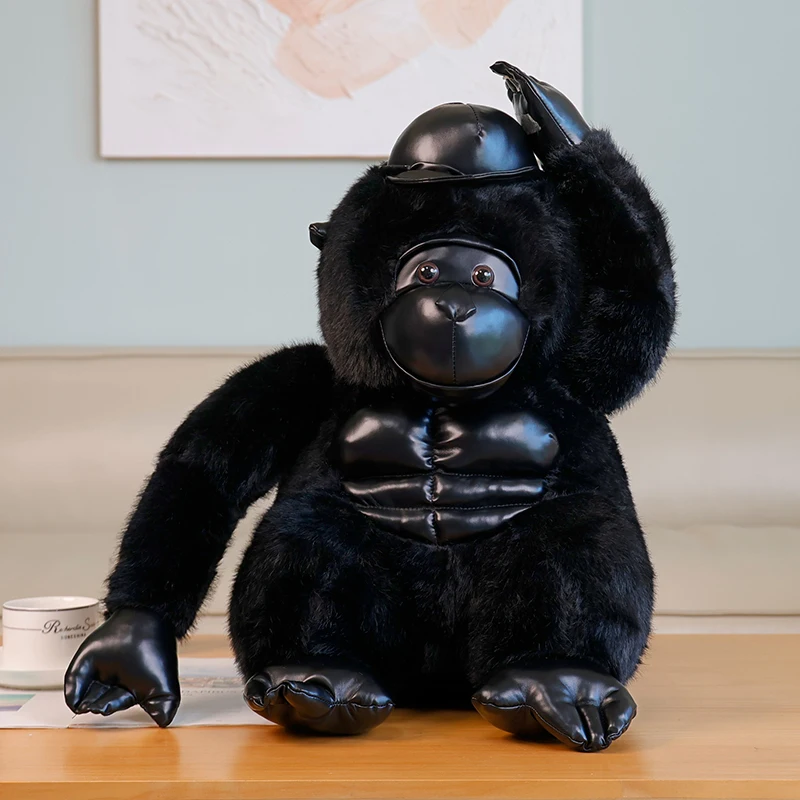 

Lifelike Gorilla Plush Toy Giant Black Gorilla Monkey Plushie Cute Cartoon Animal Stuffed Soft Toys Birthday Gift Home Decor