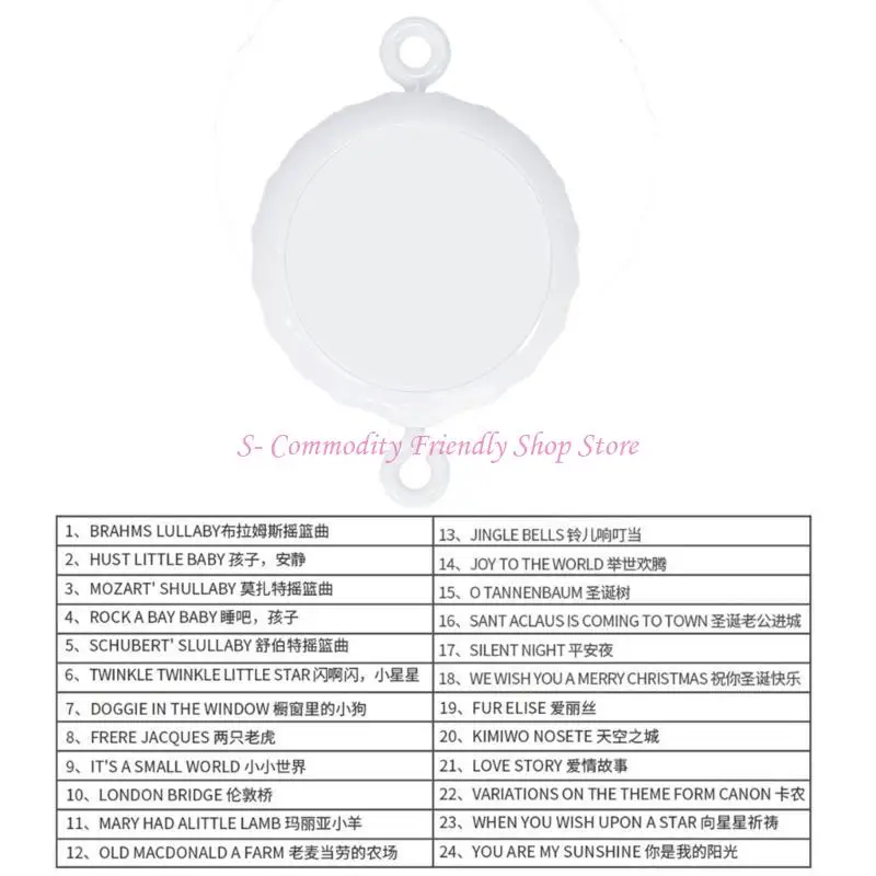 85AE Roterende Babybedje Mobiele Bed Bells Zintuiglijke Verlichting Mobiele Muziekdoos Cartoon Hangable Bells Baby Educatief