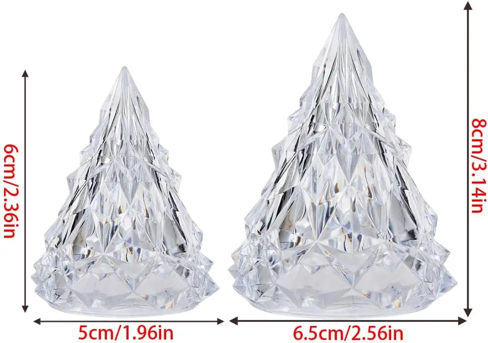 4PCS Christmas Night Light - Novelty Iceberg Shaped Bedside Lamp Figurine Decorative Bar Ambient Lighting for Home Xmas Decor