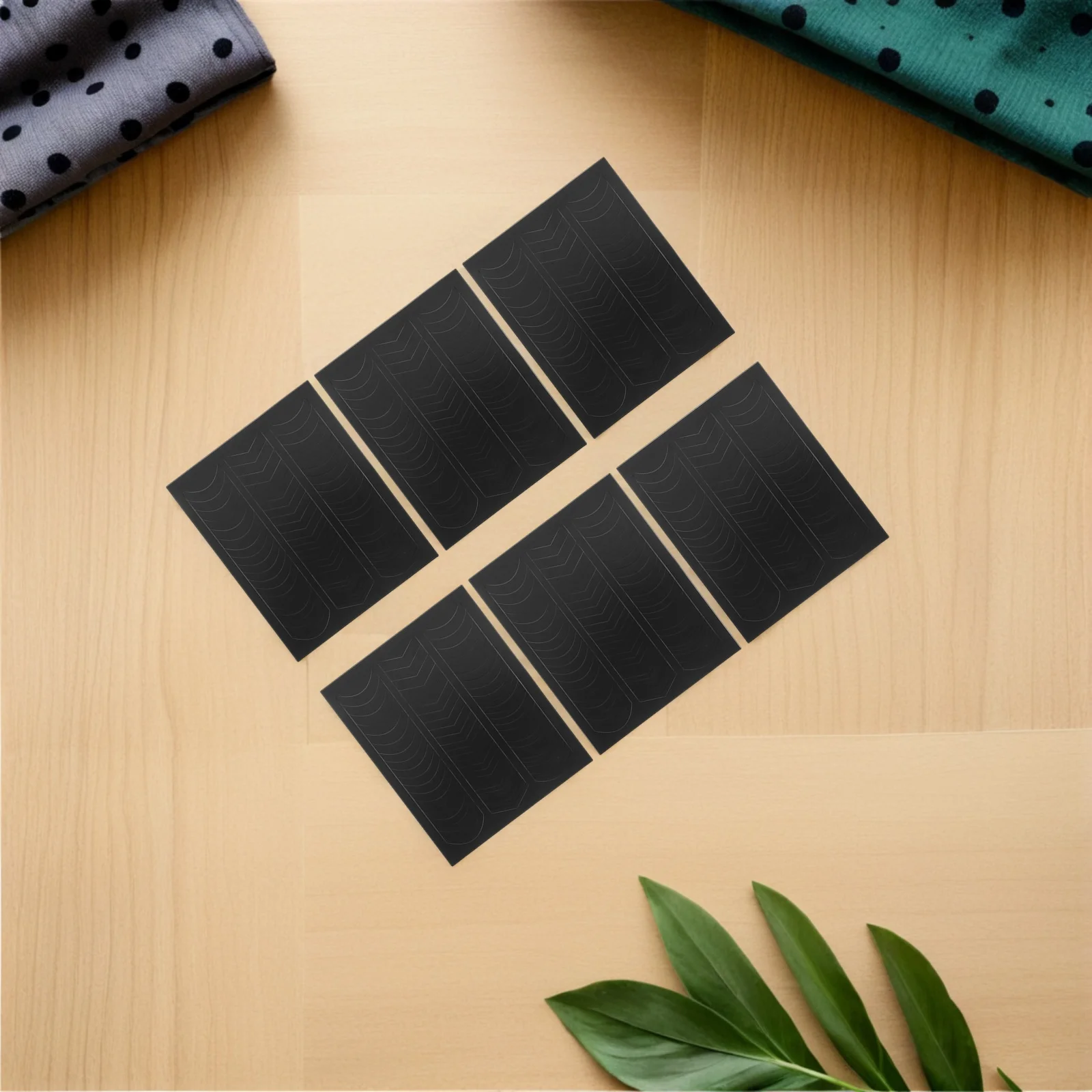 

6 Sheets French Tip Nail Stickers Premium Paper Material Reusable Nail Art Sticker Strips for Nails