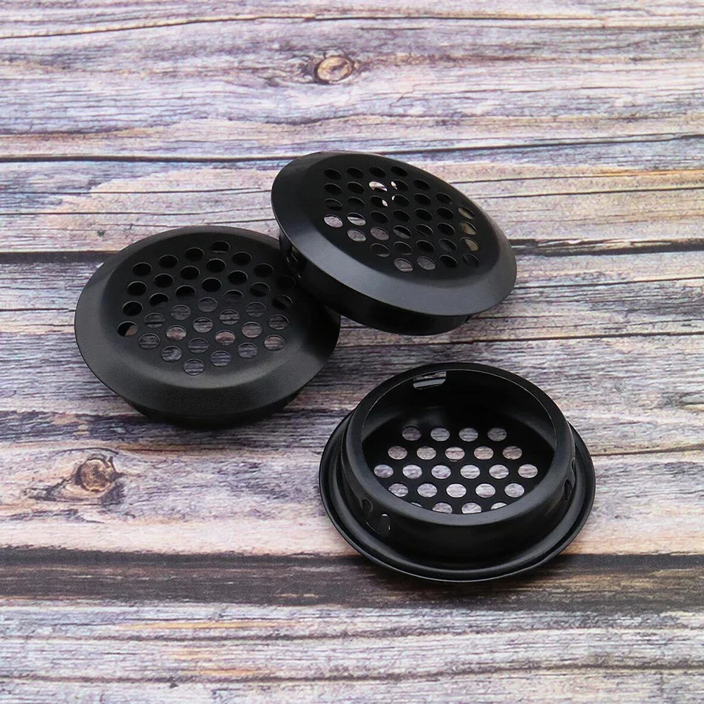 12pcs Round Ventilation Grilles Dia. 35mm Air Vent Louver Hole Soffit Mesh Hole Plug Decoration Cover For Home Cabinet Air Duct