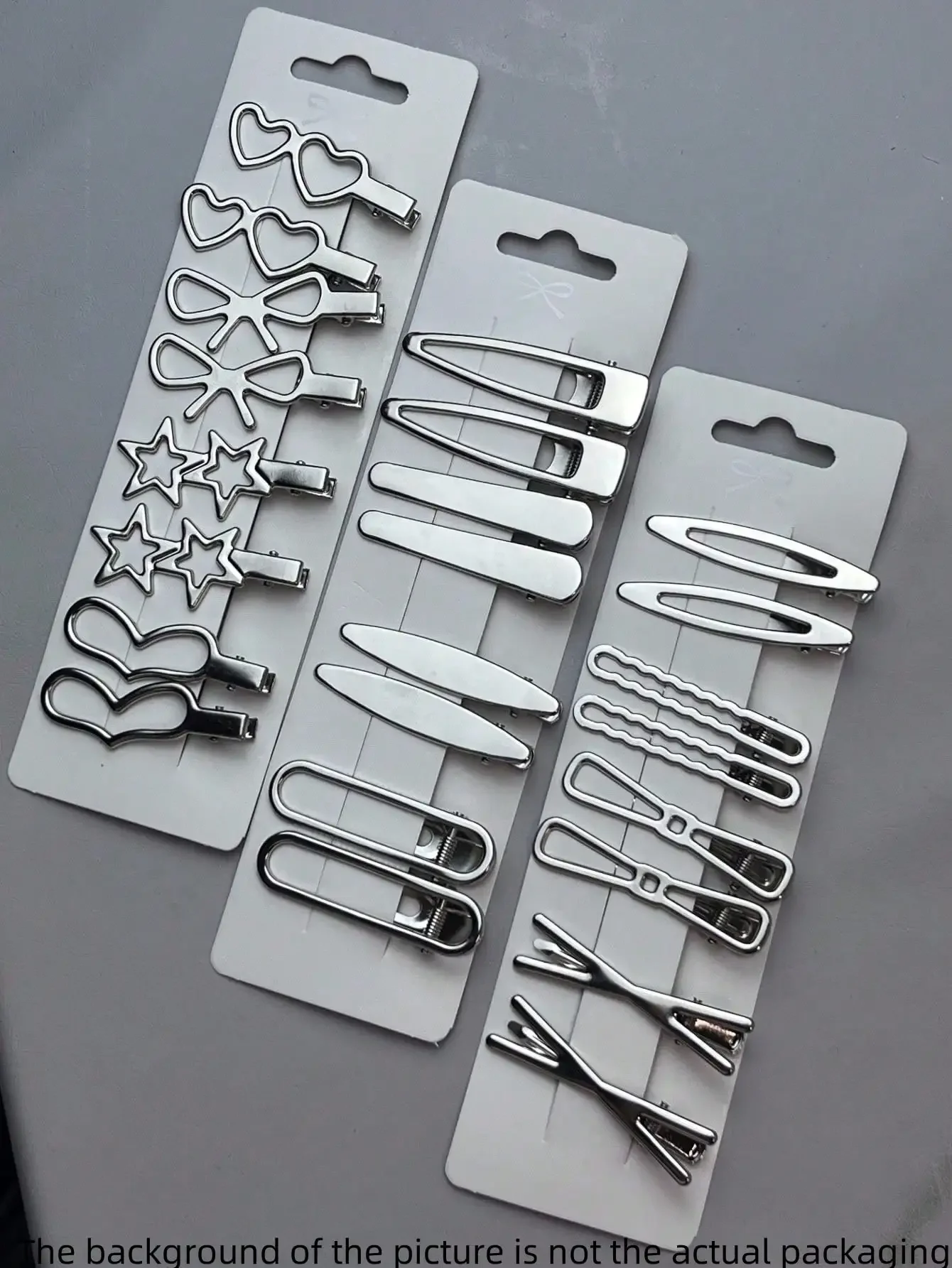 

24pcs Women Silver-Tone Cute Fashionable Hair Clips With Short Hair Design, Suitable For Daily Outfits Valentine's Day Valentines Claw Clips Hair Claws Hair Barrettes, School Stuff, Hair Accessories, Head Accessories, Hairpin