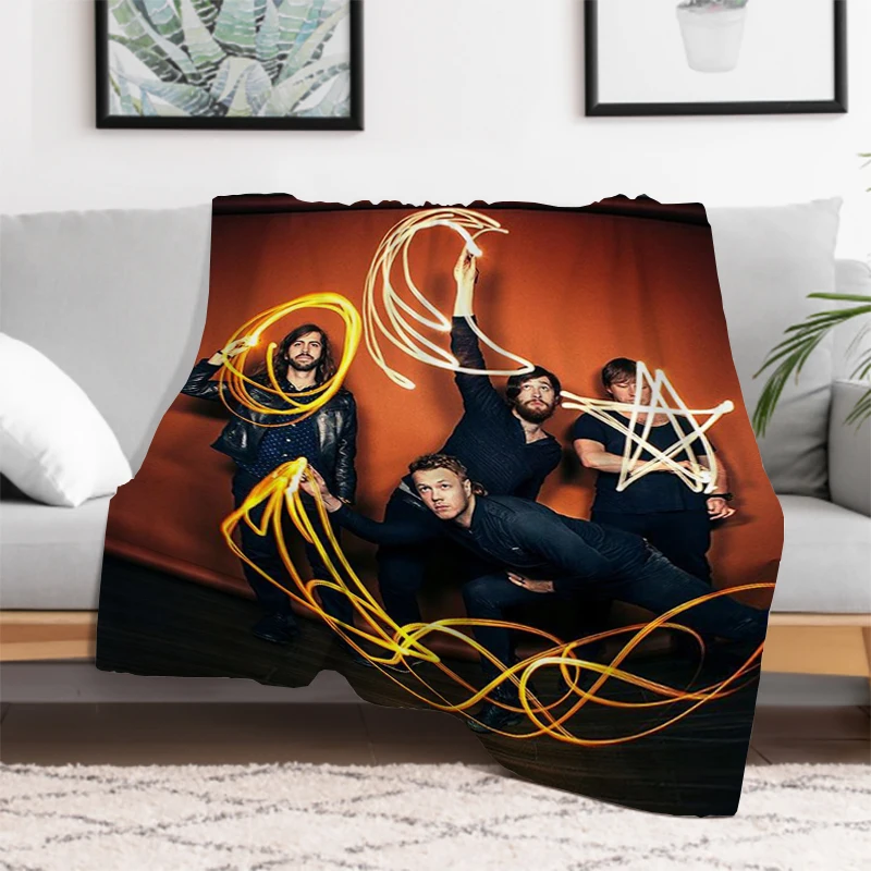 Imagine Dragons Rock Band Blanket Fluffy Soft Blankets & Throws Warm Winter Throw Sofa Furry Bed Double Decorative Anime Custom