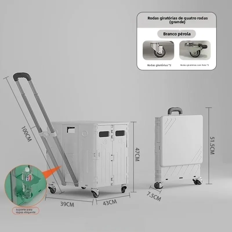 portable-folding-shopping-cart-vegetable-buying-pulling-car-picnic-wagon-aluminum-alloy-handle-plastic-body-for-home-use