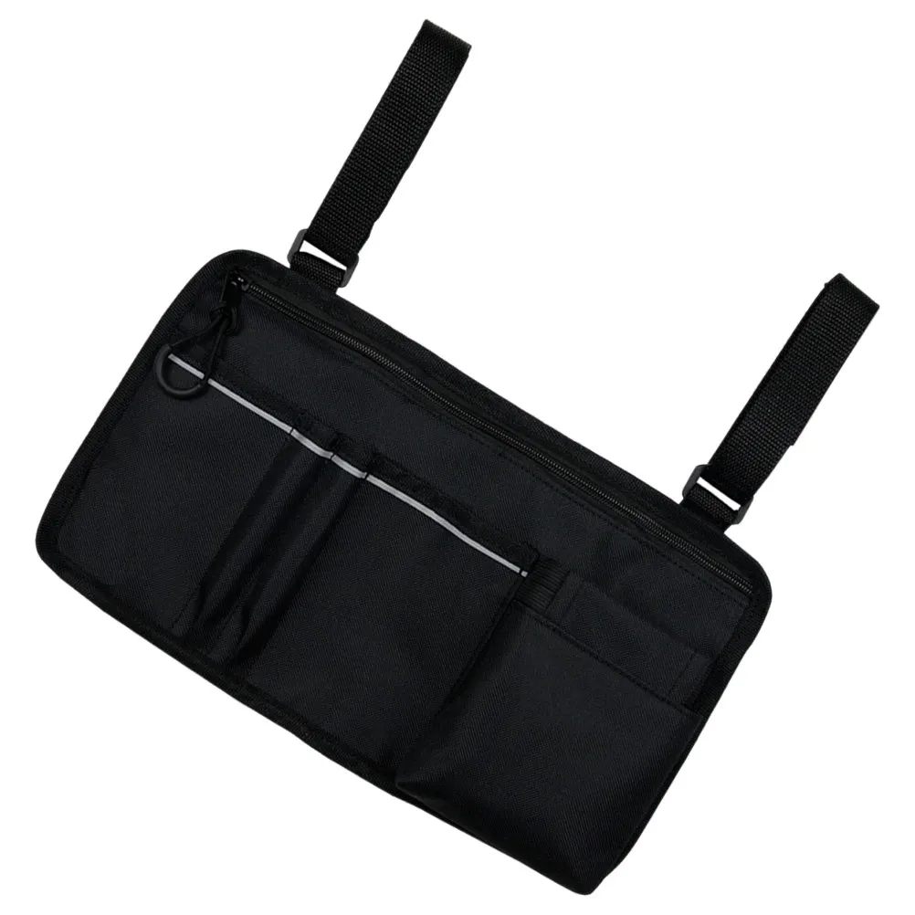 

Wheelchair Side Bag Large Capacity Oxford Cloth Armrest Hanging Bag Multifunctional Storage Pouch Universal for Wheelchair