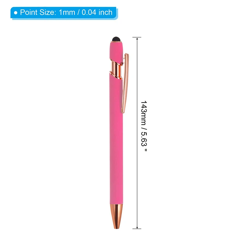 1-100 szt. 2 w 1 wielofunkcyjny metalowy aluminiowy lufa miękki rysik do ekranu dotykowego długopis kulkowy
