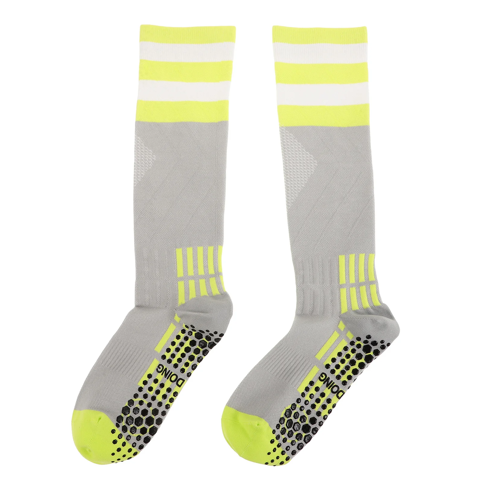 

1Pair Anti-Slip Fitness Socks Compression Men Athletic Knee High Socks Breathable Sweat-Wicking Fabric for Running Cycling