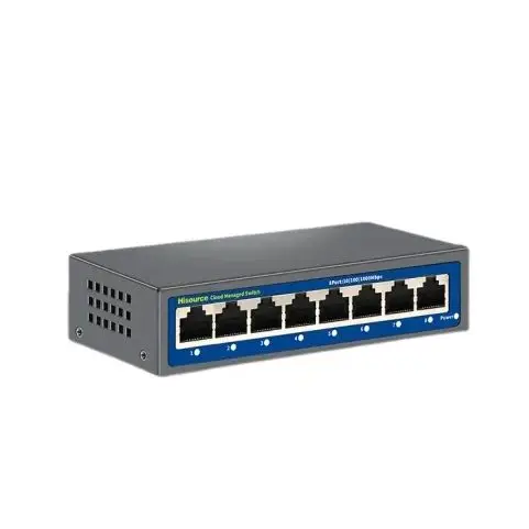 

Hisource Full Giga Lite Cloud Web/APP Managed None PoE Switch 8*RJ45 Ports Network Switch for Small Office Home Network